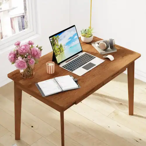 George Oliver Caidence Solid Wood Desk | Wayfair