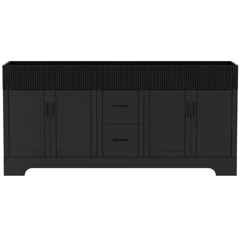 Black Ribbed Vanity